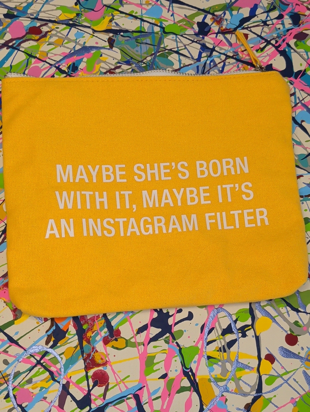 "Instagram" Yellow Canvas Bag